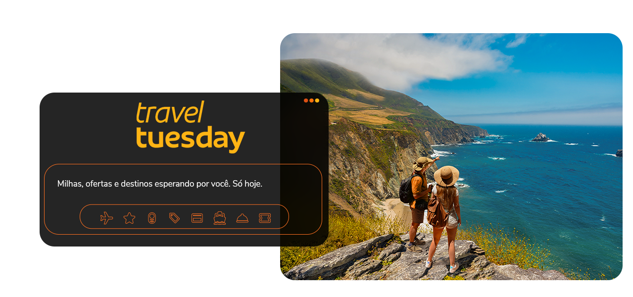 Milhas, ofertas e destinos esperando por você. Só hoje.